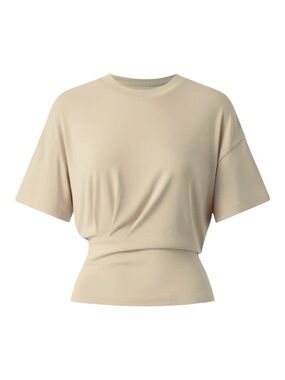 OGL | Sandwashed Crewneck Short Sleeve Tucked Tee Tan | Large New with Tag